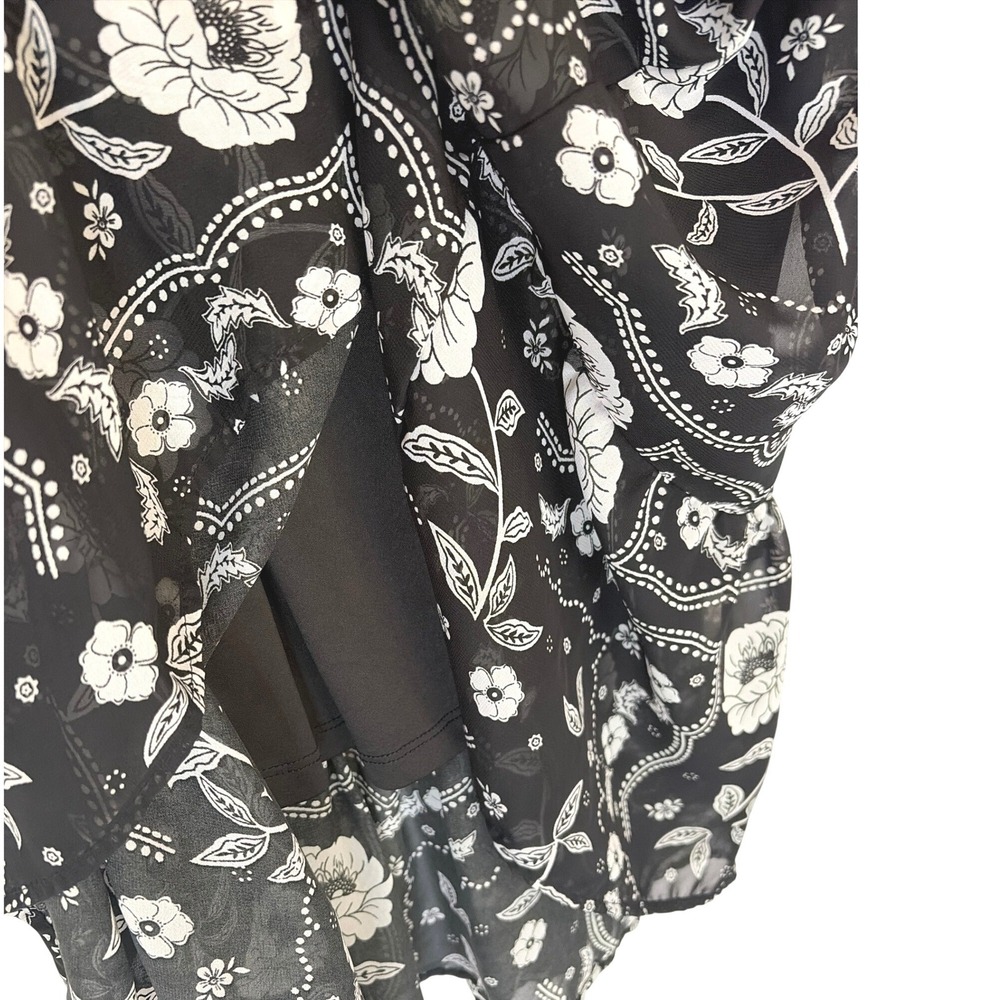 Womens Tiered Peasant Cottagecore Midi Dress Floral Paisley XXL Boho - Picture 6 of 9